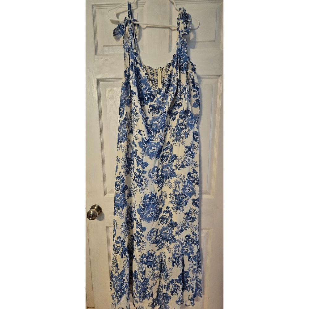 Reformation Blue and White Floral Maxi Dress